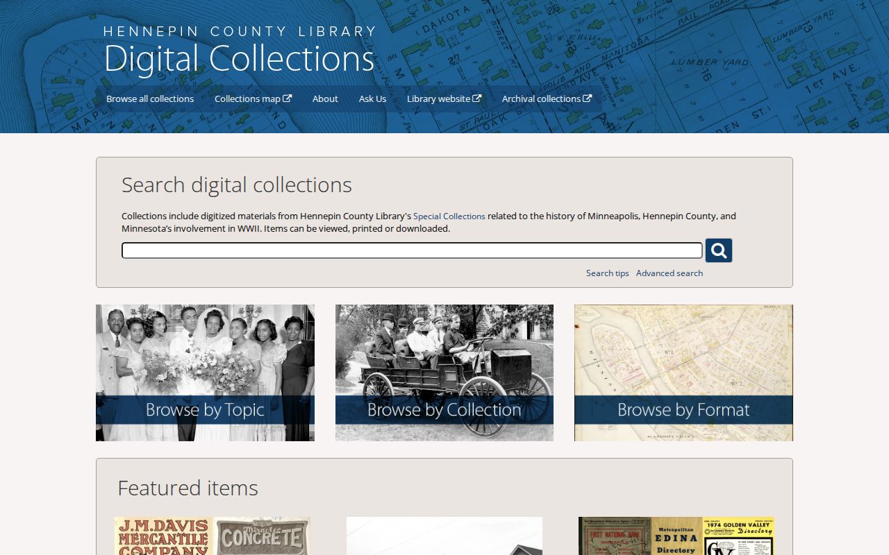 New Hope city directory materials in Hennepin digital collections