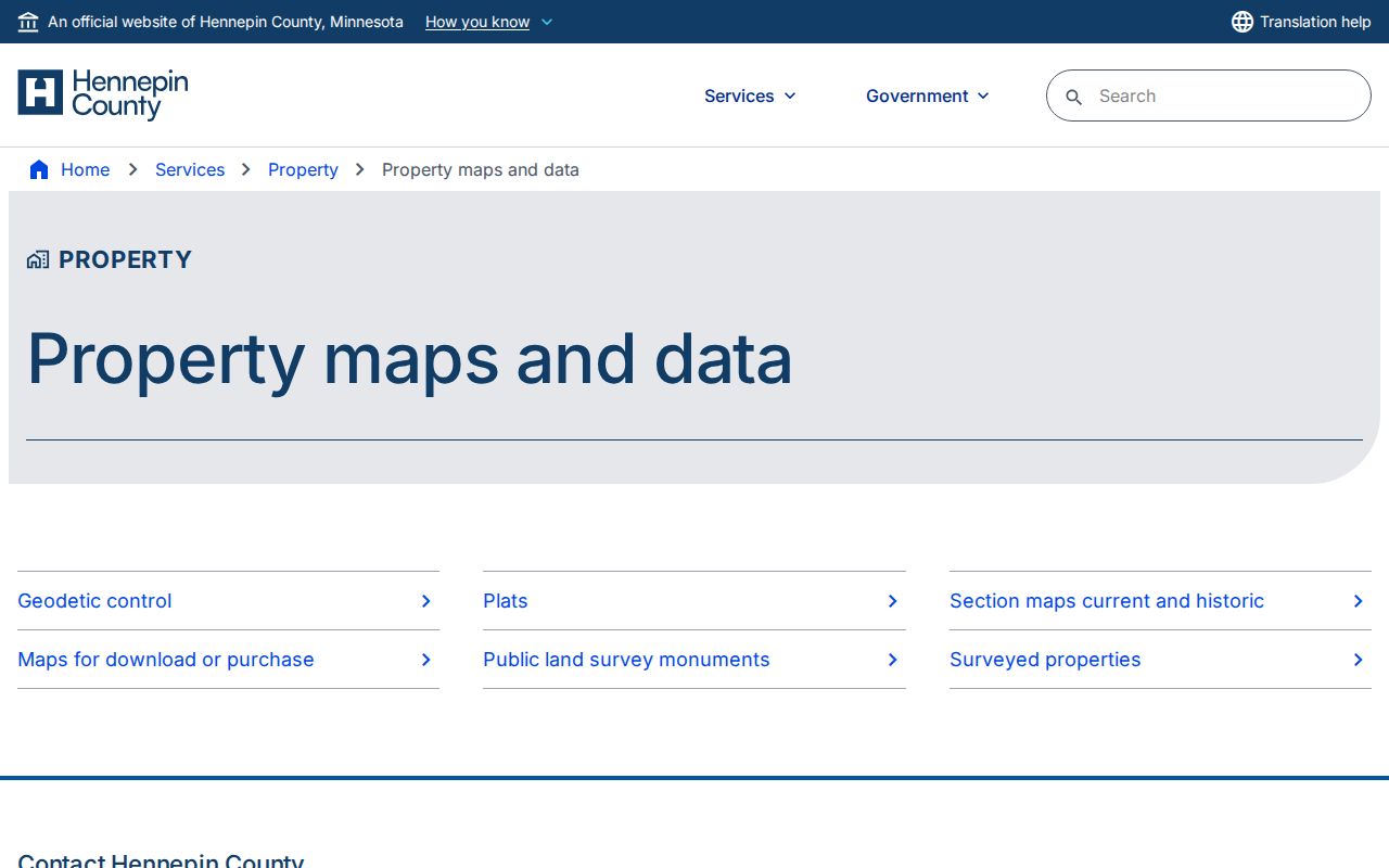 New Hope street directory Hennepin property maps and data