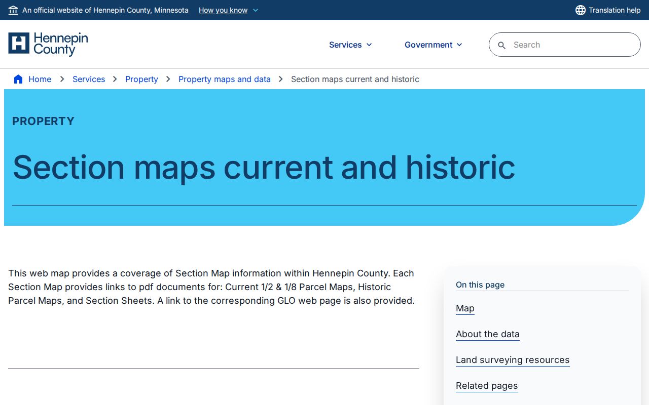 New Hope street directory Hennepin section map resource