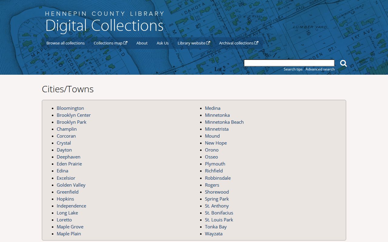 New Hope city directory digitized collection at Hennepin County Library