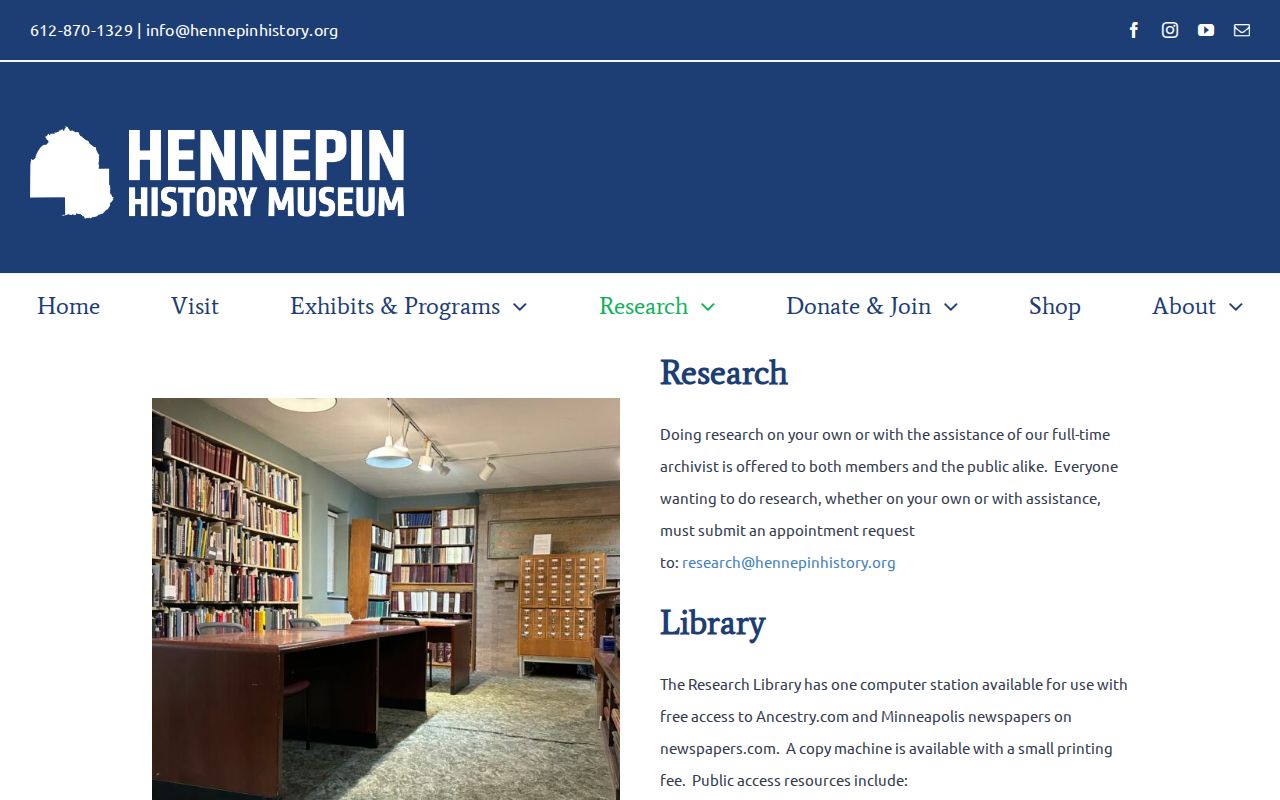 New Hope city directory research at Hennepin History Museum archives