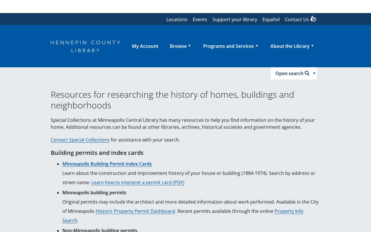 New Hope previous residents home-history research guide