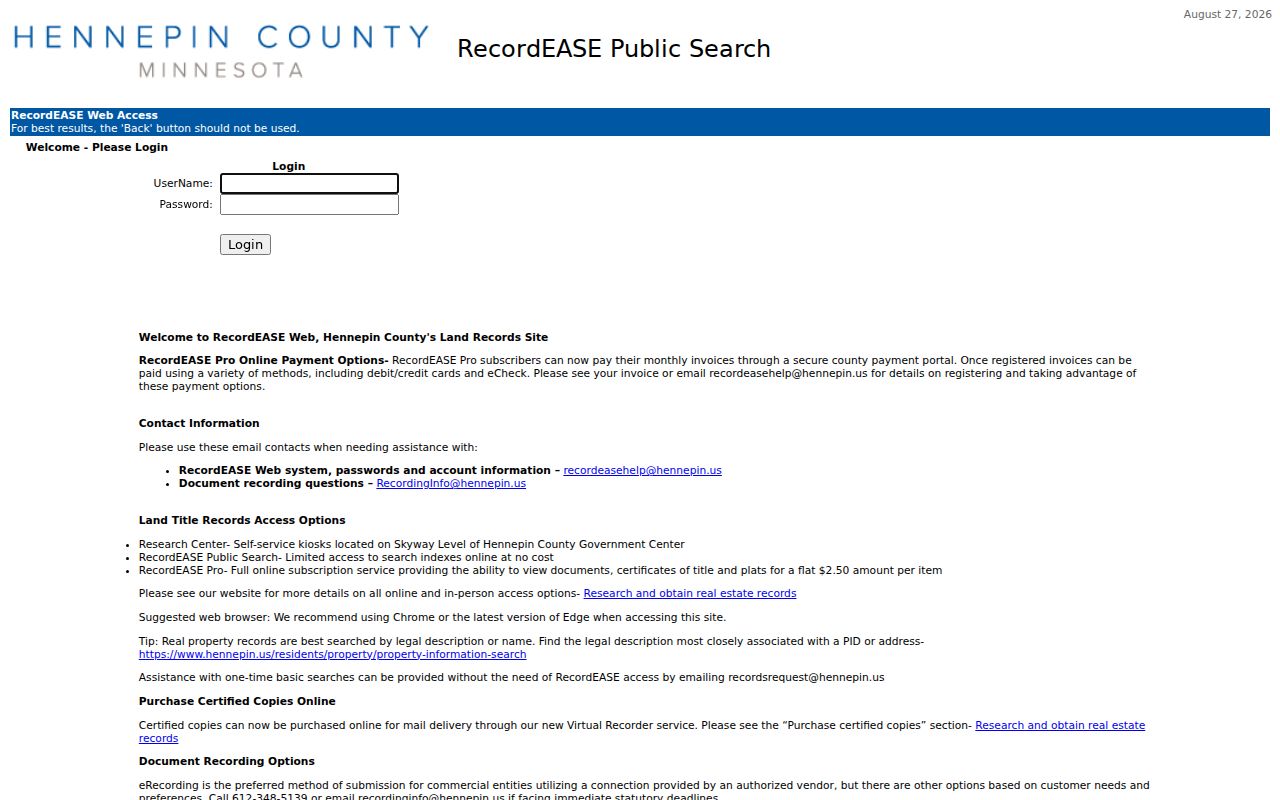 New Hope residents directory RecordEASE deed index